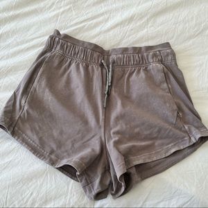 Purple/grayish unlined lululemon shorts size 6